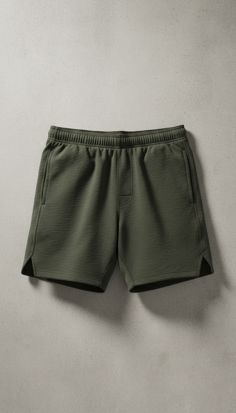 Deep olive athletic shorts